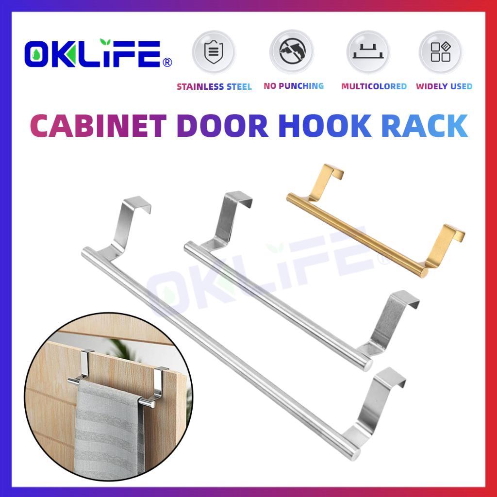 Stainless Steel Towel Rack Bathroom Kitchen and Bath Hanging Rack Towel Holder No-Drill Towel Bar Wall-Mounted