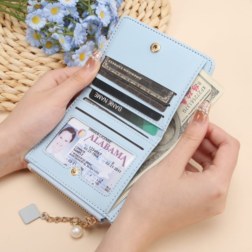 POPmaker Dompet Koin Kartu Wanita Mini Stretch - Gambar 4