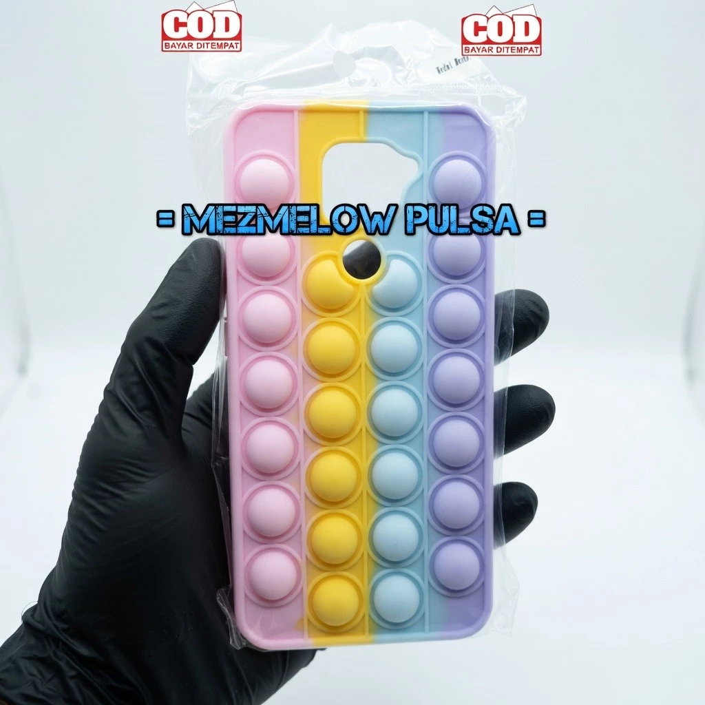 Casing Case Lembut Soft Case Pop It Rainbow Silicone Case XIAOMI REDMI NOTE 9 BIASA