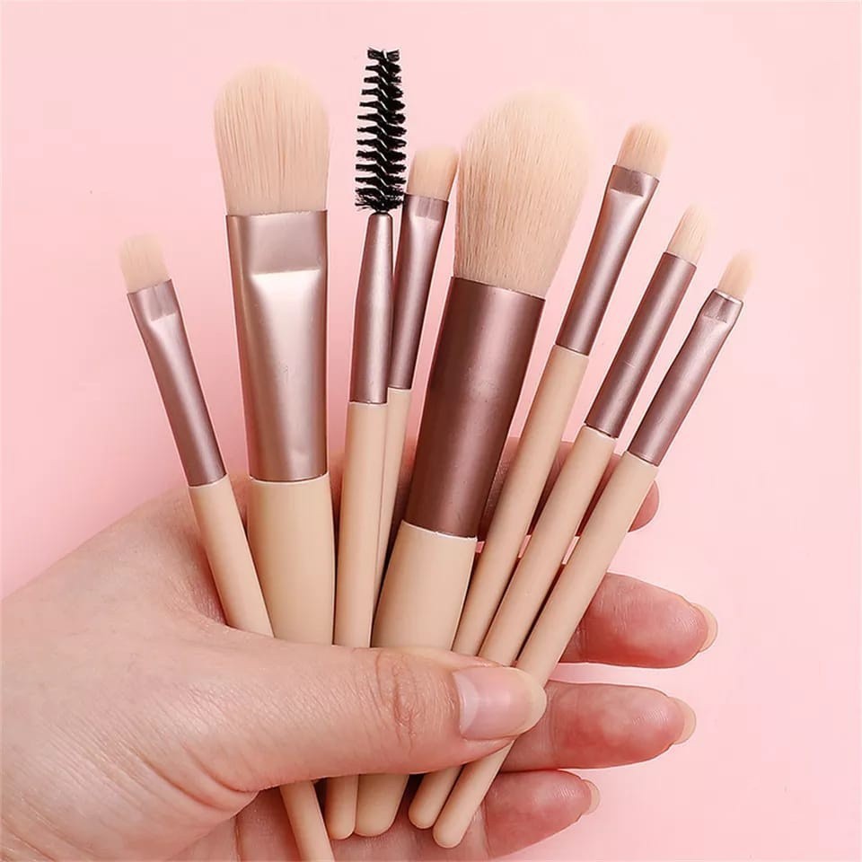 POPmaker Set Kuas Make Up 8pcs Travel Pouch - Gambar 4