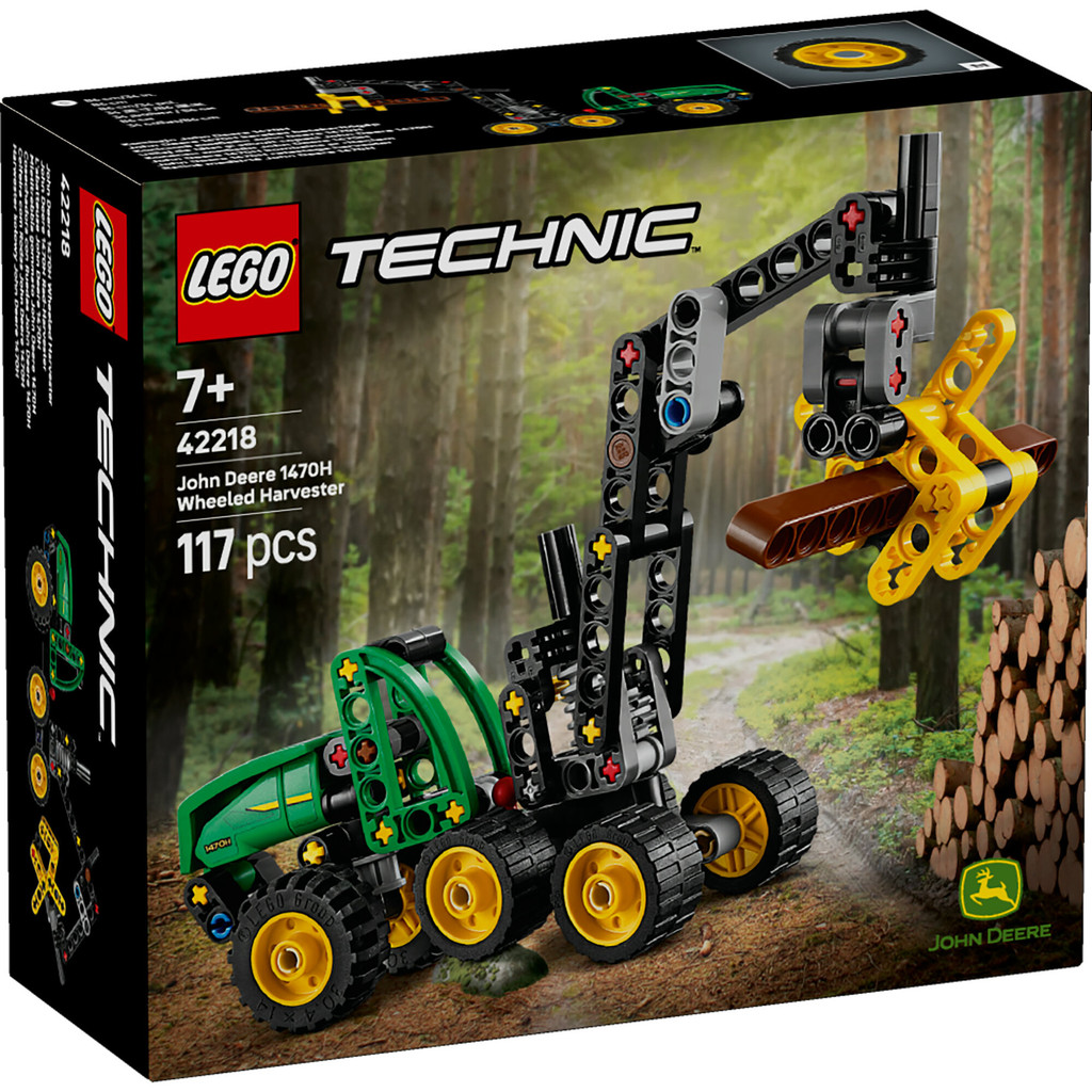 LEGO Technic 42218 John Deere 1470H Wheeled Harvester (117 Pieces), Building Block, Toys, Bricks - Gambar 3