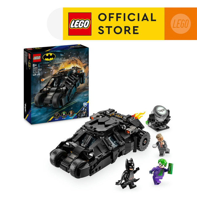 LEGO Super Heroes 76303 Batman Tumbler vs. Two-Face & The Joke (429 Pieces), Building Block, Toys, Bricks
