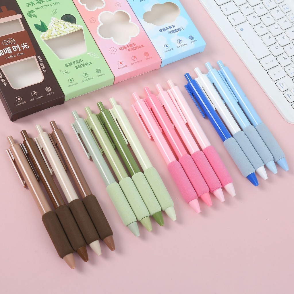 POPmaker Pulpen Gel 4 Pcs Cepat Kering Anti Bocor - Gambar 3