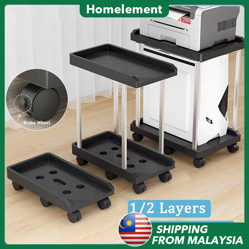 360 Rotating 2/3 Layers Rack Computer Case Holder CPU Stand PC Base ...