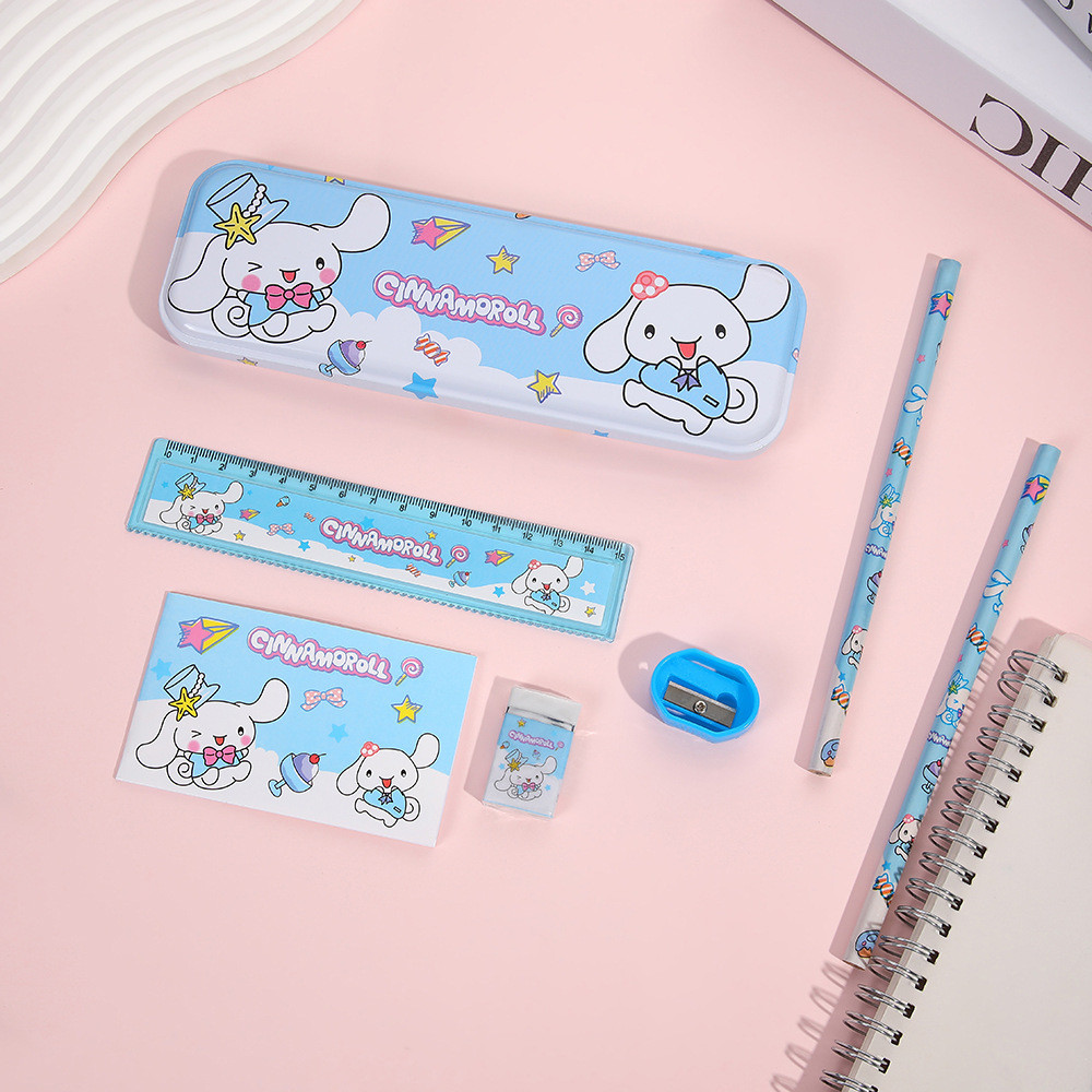 POPmaker shop Tempat Pensil Anak H1049 - Box Hadiah & Stationery Complete Set Alat Tulis Sekolah (Pensil, Krayon, Stabilo) dengan Model Karakter Kartun Lucu Sanrio, Perlengkapan Sekolah Anak yang Multifungsi COD - Gambar 2