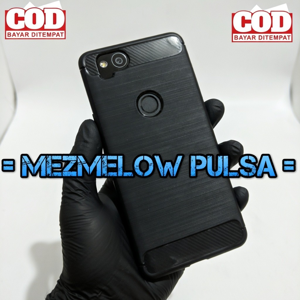 Case Fiber Carbon Case Caseng Casing Softcase GOOGLE PIXEL 2 BIASA