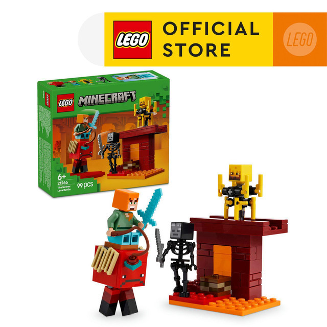 LEGO Minecraft 21266 The Nether Lava Battle (99 Pieces), Building Block, Toys, Bricks