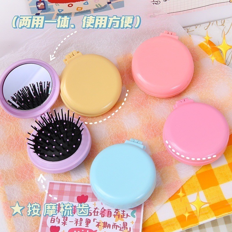 POPmaker Sisir Rambut Lipat 2in1 Dengan Cermin - Gambar 4