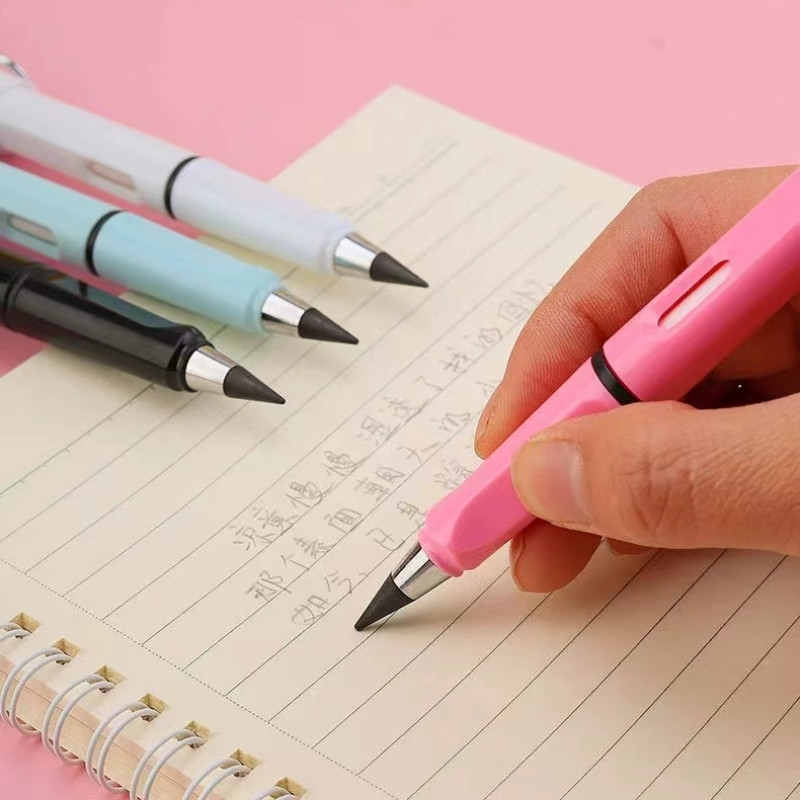 UHOUSE Pensil Ajaib 10pcs Tanpa Rautan / Set Pensil Mekanik Warna Pastel / Eternal Pencil - Gambar 2