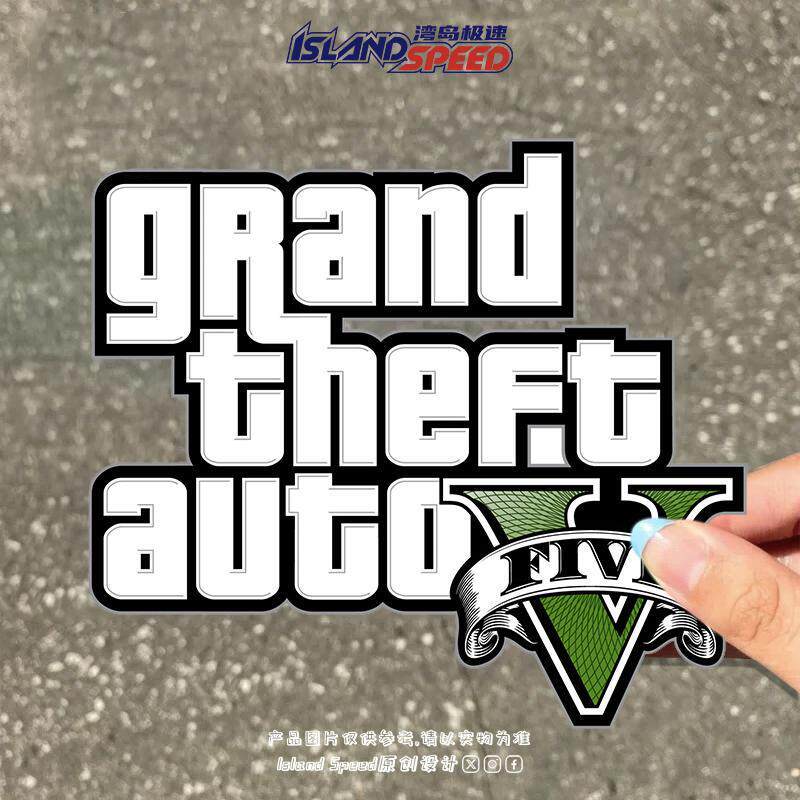 GTA5 Star Game Merchandise Car Sticker Motorcycle Modified Car Scratch ...
