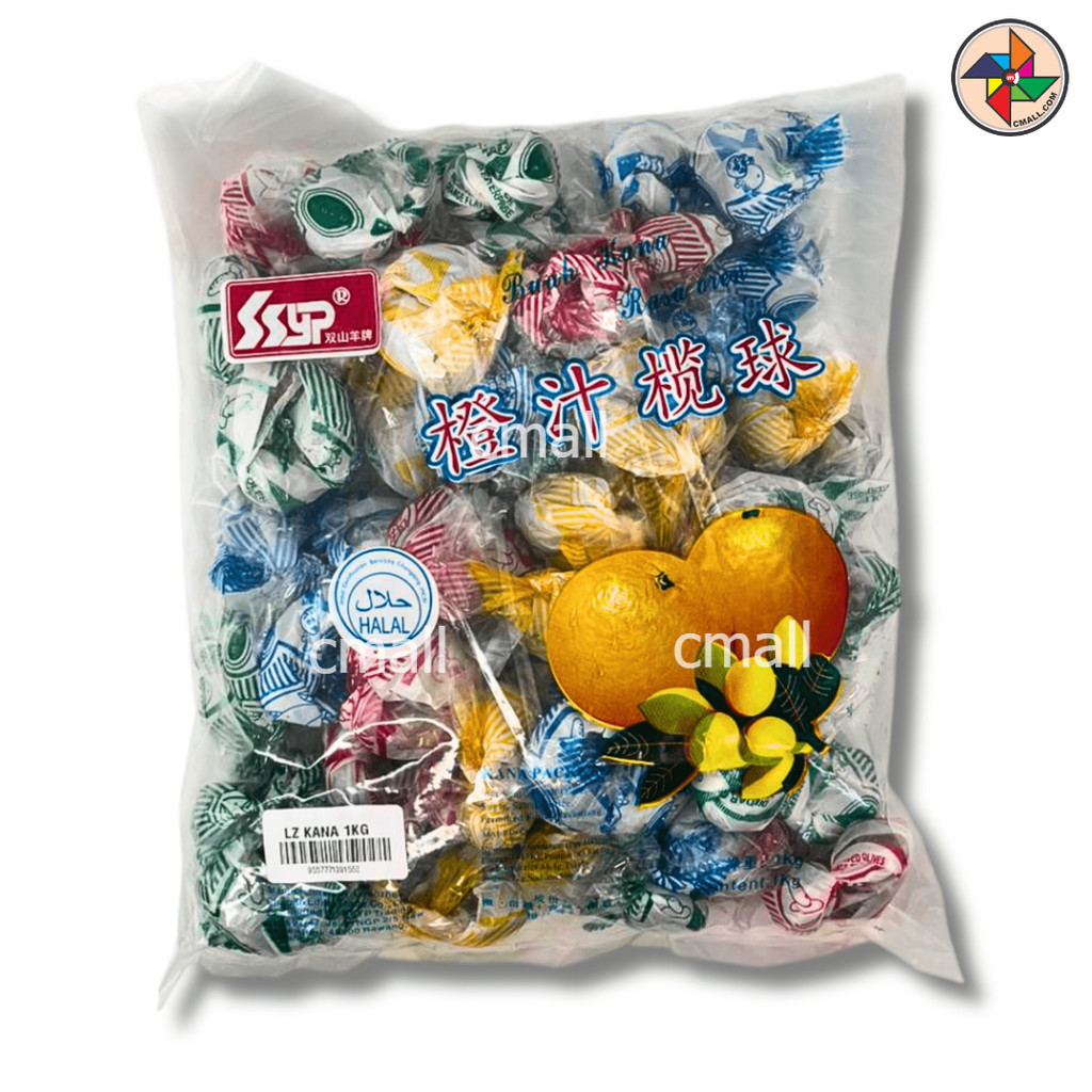 HALAL] SSYP Asam Manis Plum Buah Kana Perisa Oren 1kg (±60pcs
