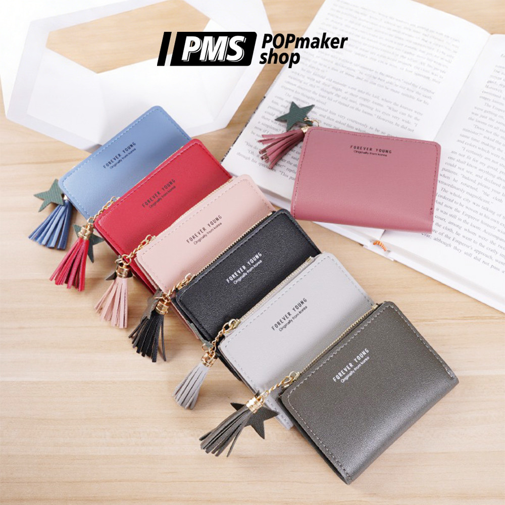 POPmaker shop Dompet Lipat Pendek Mini D202 / Dompet Wanita Praktis​ - Dompet Lipat Mini untuk Kebutuhan Sehari-hari COD
