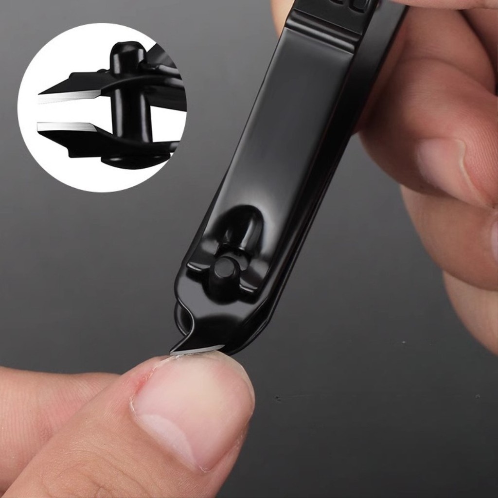 Gunting Kuku Stainless Hitam Presisi COD - Gambar 2