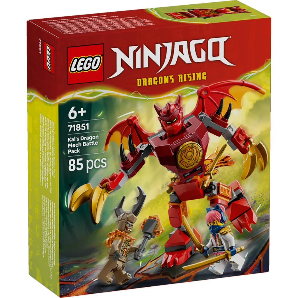 LEGO Ninjago 71851 Kai's Dragon Mech Battle Pack (85 Pieces), Building Block, Toys, Bricks - Gambar 4
