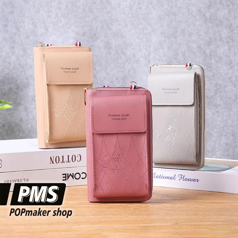 POPmaker shop Tas Selempang Handphone Wanita Q62 / Tas Multifungsi​ - Model Sederhana untuk Membawa HP dan Kebutuhan Harian dengan Praktis COD