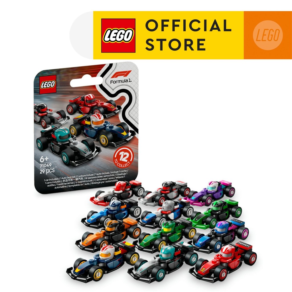 LEGO Minifigures 71049 F1 Collectible Race Cars (29 Pieces), Building Block, Toys, Bricks