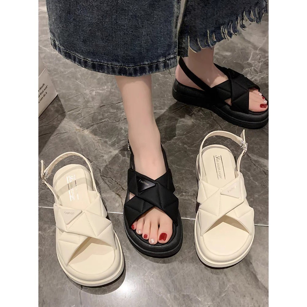 POPmaker Sepatu Sandal Wanita Jelly Korea Elegan - Gambar 4