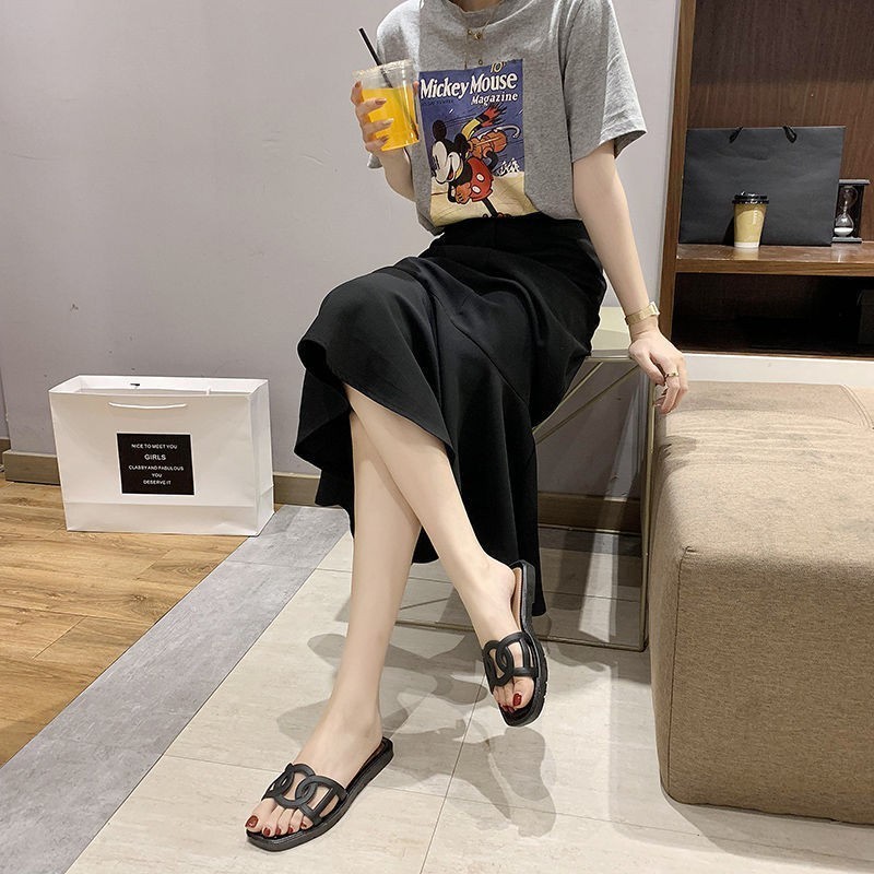 POPmaker shop Sandal Wanita SP19 / Slop Slip On Casual - Fashion Footwear Trendy & Nyaman COD - Gambar 3