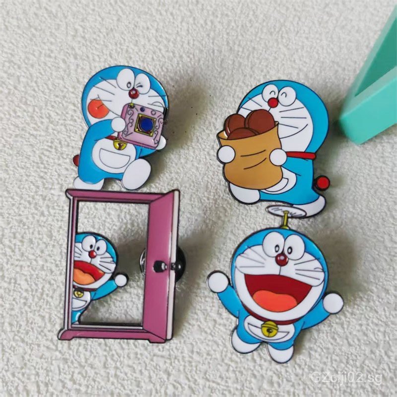 Doraemon Ding Dong Cat Brooch Japanese Anime Film Peripheral Cartoon ...