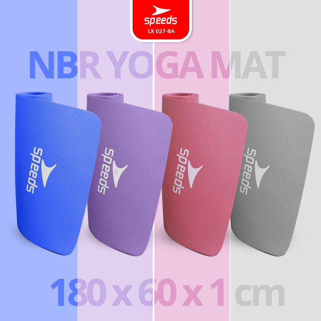 SPEEDS Matras Yoga NBR 10mm Alas Yoga Mat Alas Olahraga Pilates Karpet Spons Gym Berstandar SNI 027-8A