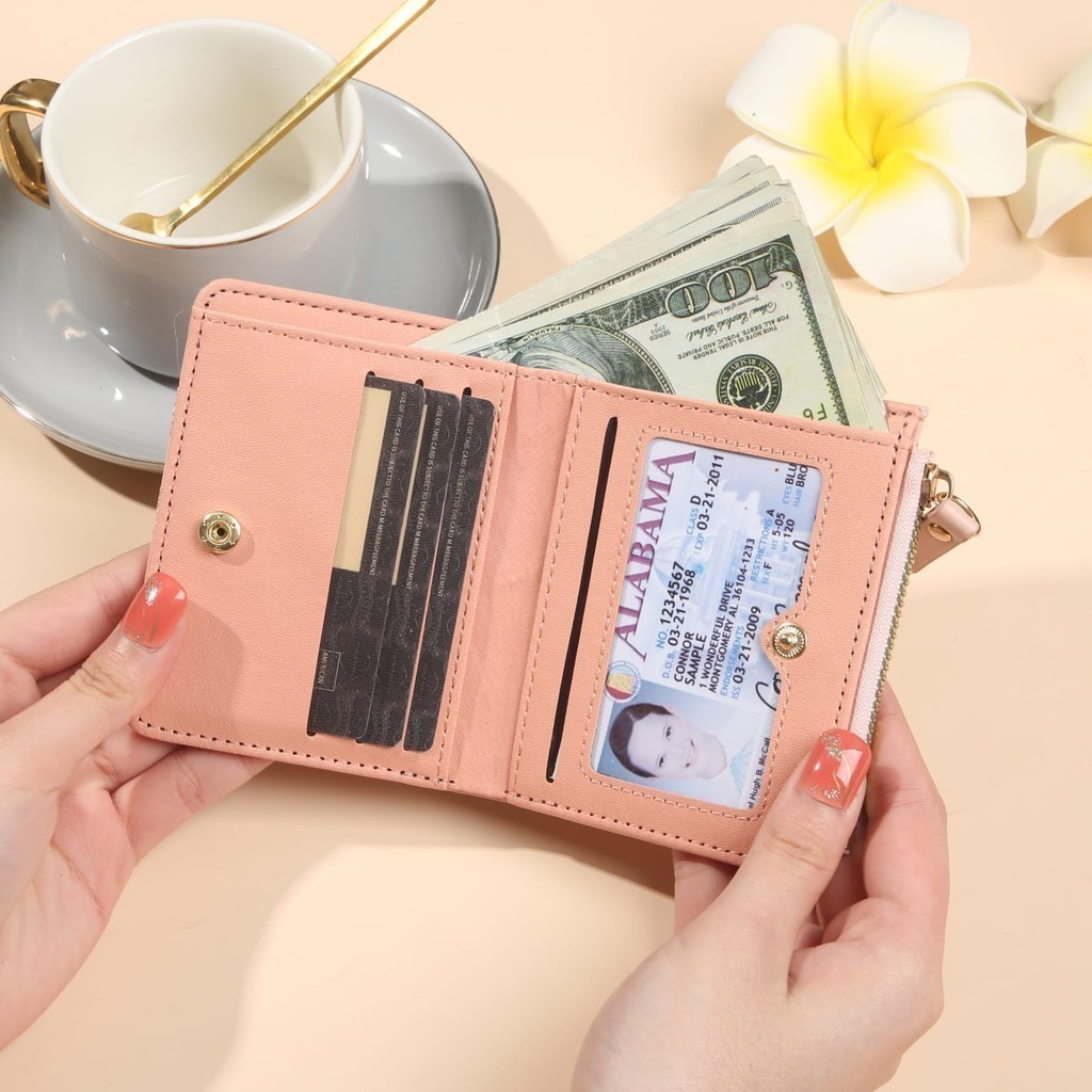 POPmaker shop Dompet Lipat Motif Bunga Bordir 883 / Dompet Koin Lucu Simple​ - Dompet Fashion Cantik dengan Desain yang Praktis COD - Gambar 4