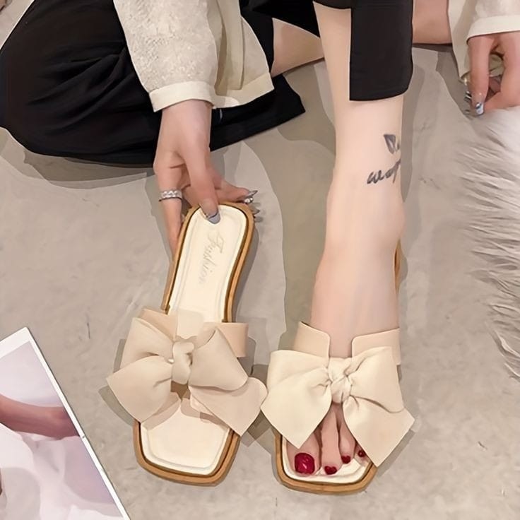 POPmaker shop Sandal Jelly YU69 - Sandal Flat Karet Elastis Tebal dengan Pita Polos, Empuk, Kekinian & Fashion Cantik, Nyaman untuk Daily Use dan Indoor COD - Gambar 3