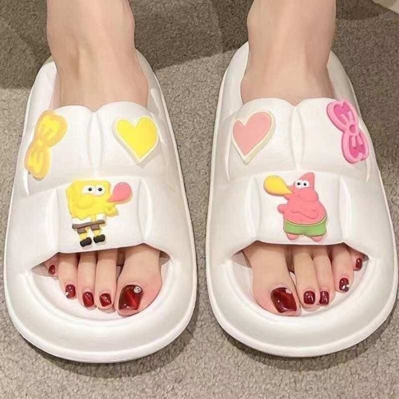 POPmaker shop Sandal Slop Wanita SP47 - Ringan & Non-Slip untuk Outdoor & Rumah, Sandal Karet / Rubber Empuk, Desain Flat Santai dengan Gaya Fashion Trendy, Nyaman Dipakai Sehari-hari COD - Gambar 4