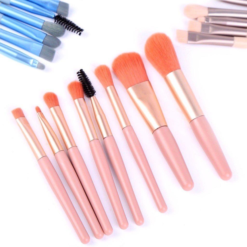 POPmaker Set Kuas Make Up 8pcs Travel Pouch - Gambar 2