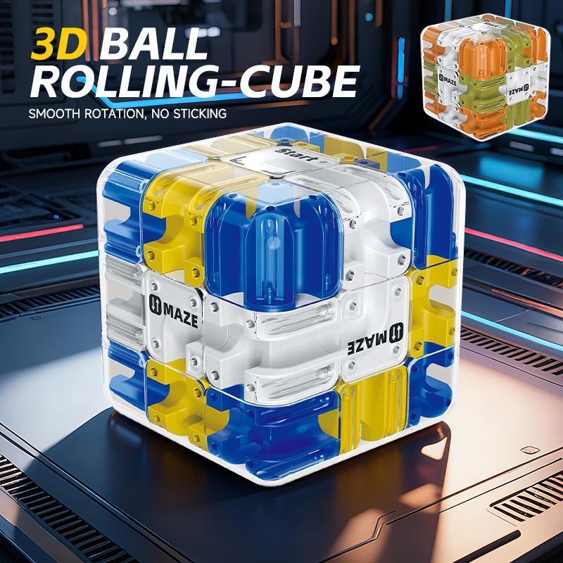 3D Maze Magic Cube Fidget Toy Kids Labyrinth Puzzle Intelligence Cube ...