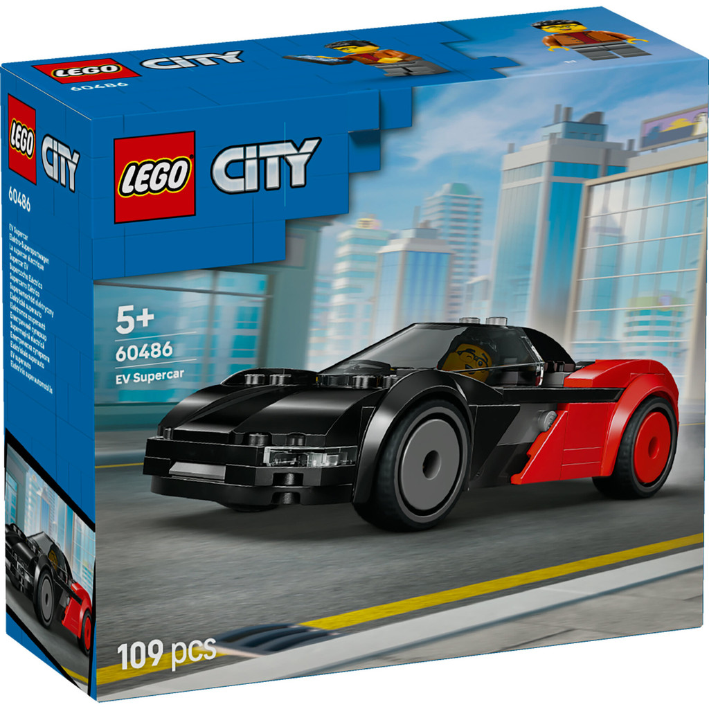 LEGO City 60486 EV Supercar (109 Pieces), Building Block, Toys, Bricks - Gambar 3