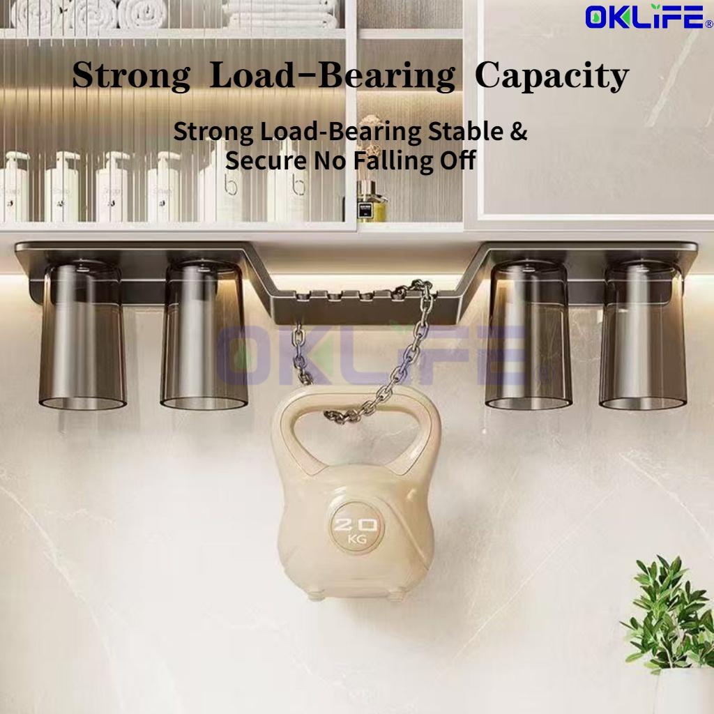 Punch Free Bathroom Organizer Bathroom Shelf with Toothbrush Holder Bathroom Caddy alternate view