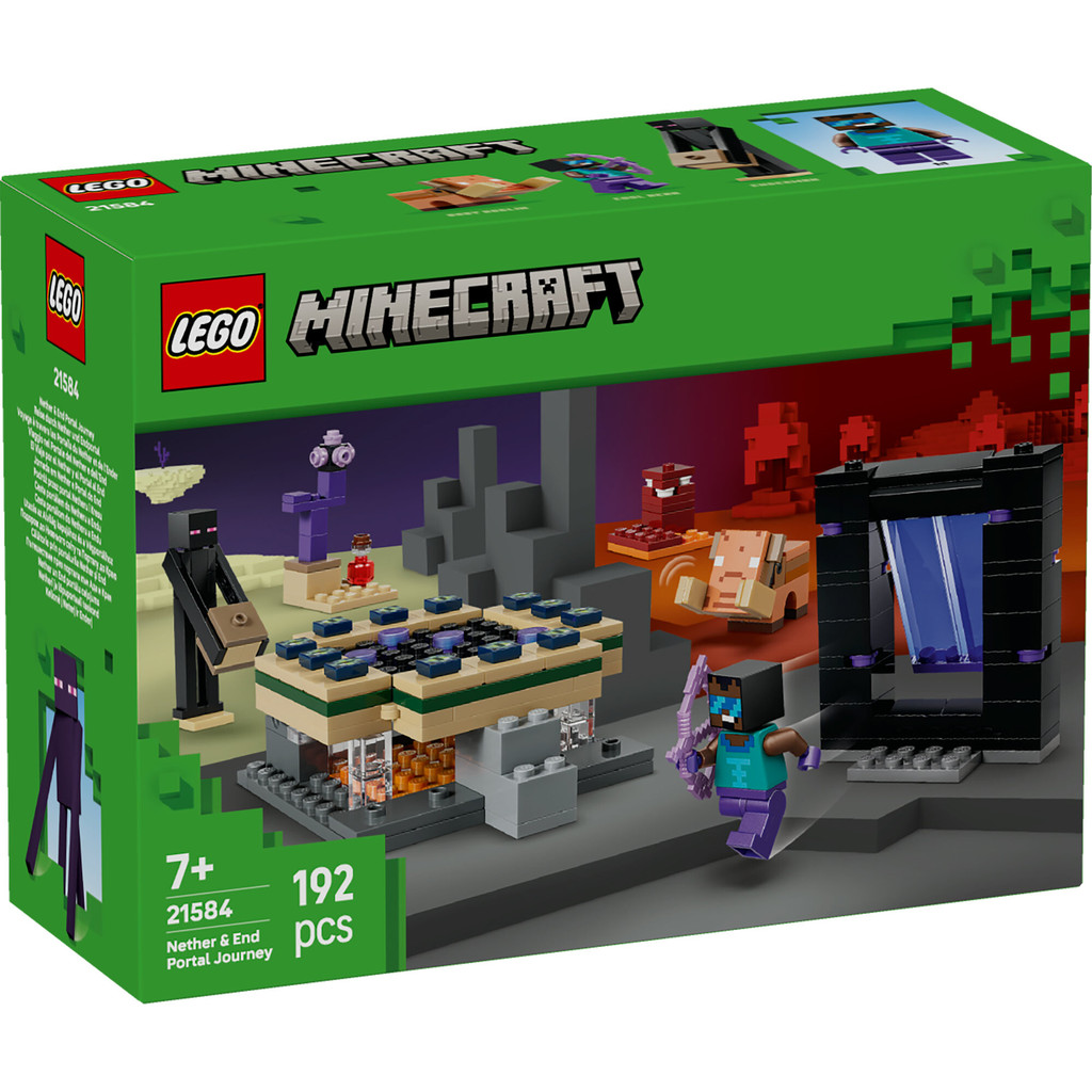 LEGO Minecraft 21584 Nether & End Portal Journey (192 Pieces), Building Block, Toys, Bricks - Gambar 4