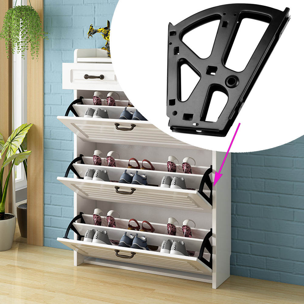 2pcs Shoe Flip Frame Shoes Cabinet Hardware Fitting (2 Layers Black ...