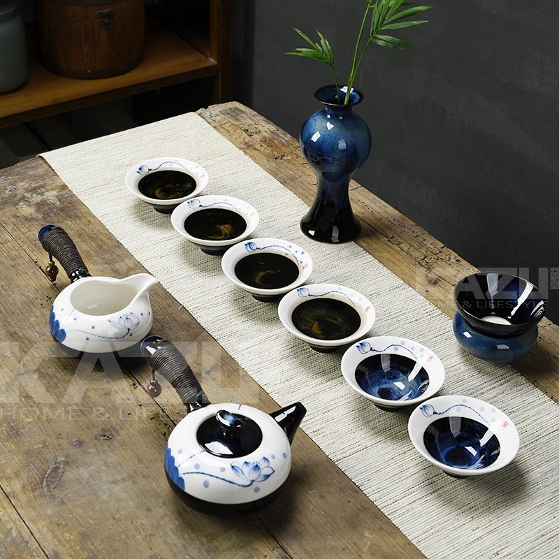 PUSAT17 CHINESE TEAPOT SET K10 LUXURY LOTUS MOTIF TEA POT MEWAH SET HADIAH KADO SPECIAL SOUVENIR GIFT BOX - Gambar 2