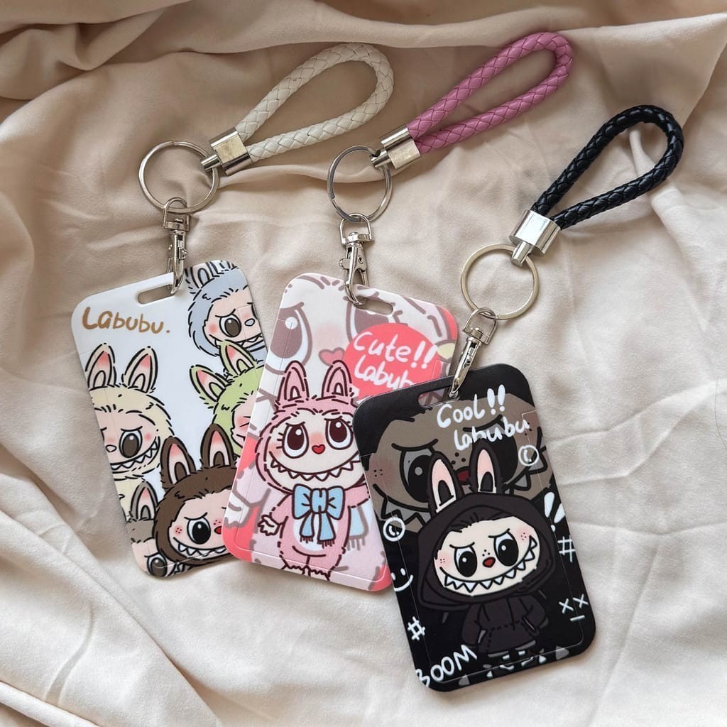 POPmaker shop Name Tag ID Card Holder Labubu H780 / Untuk Kartu & Photocard​ - ID Card Holder Motif Labubu yang Cute dan Functio COD - Gambar 3
