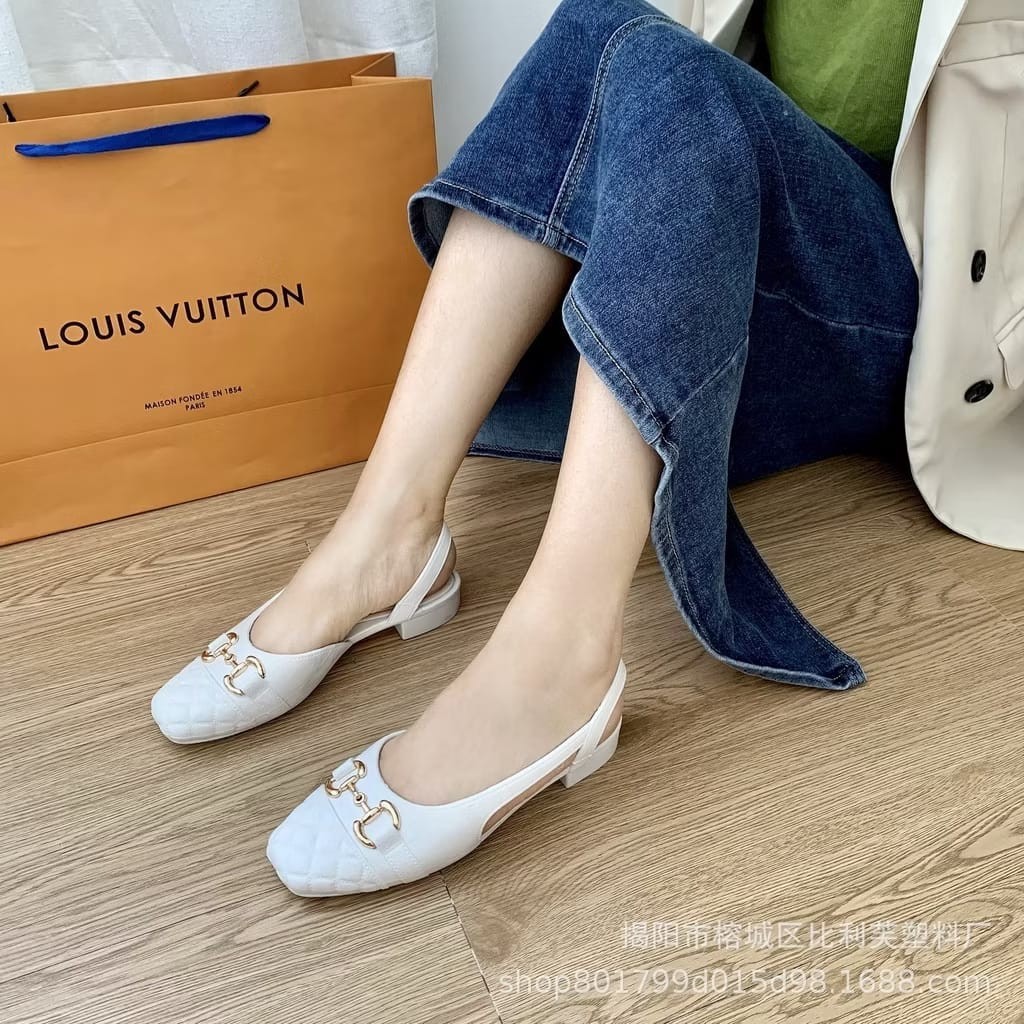 POPmaker shop Sandal Sepatu Slip On YU56 / Sepatu Wanita Tali Rendah​ - Model Kantoran Casual yang Nyaman dan Stylish COD - Gambar 4