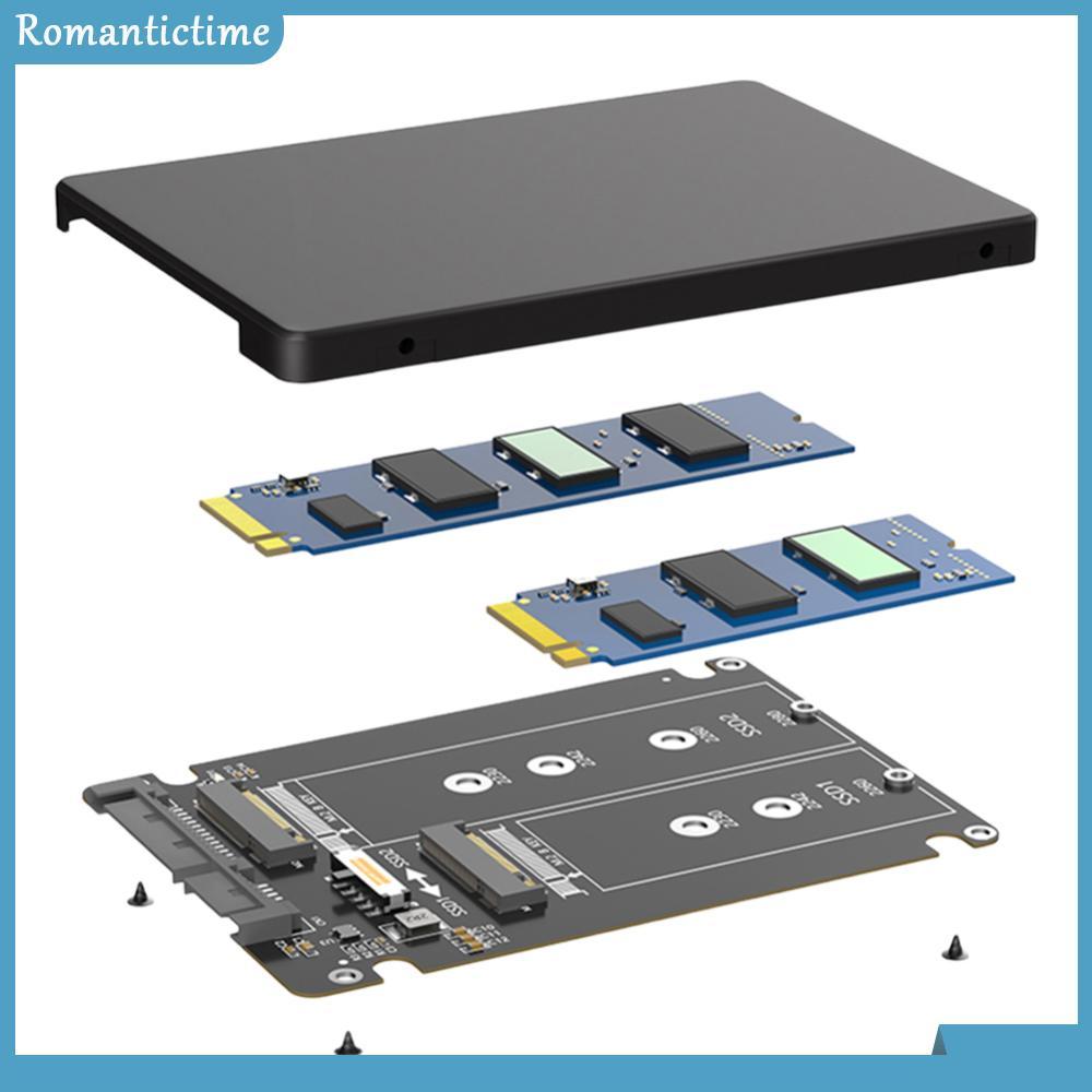 Dual M.2 B Key NGFF SSD To 2.5 SATA III Adapter HDD Disk Drive ...