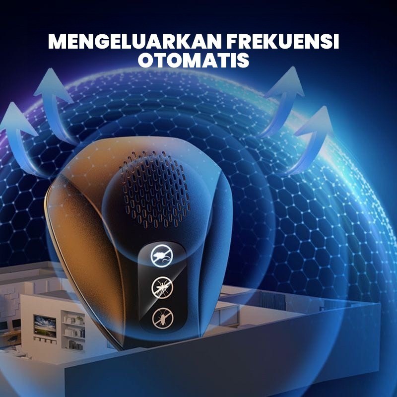 Alat Pengusir Tikus dan Kecoa Ultrasonik Tanpa Bahan Kimia Aman untuk Rumah Hemat Listrik Teknologi Frekuensi Tinggi - Gambar 3