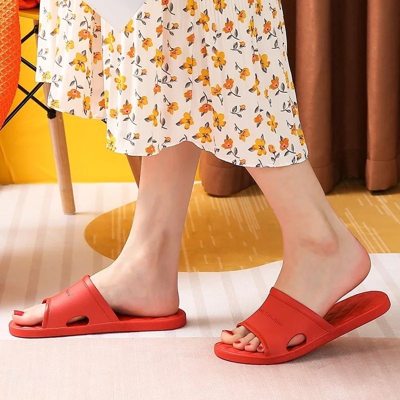 POPmaker shop Sandal Slop Wanita SP06 - Sandal Karet Polos dengan Desain Korean Style, Flat Minimalis, Nyaman & Empuk untuk Daily Use dan Sepatu Rumah COD - Gambar 3
