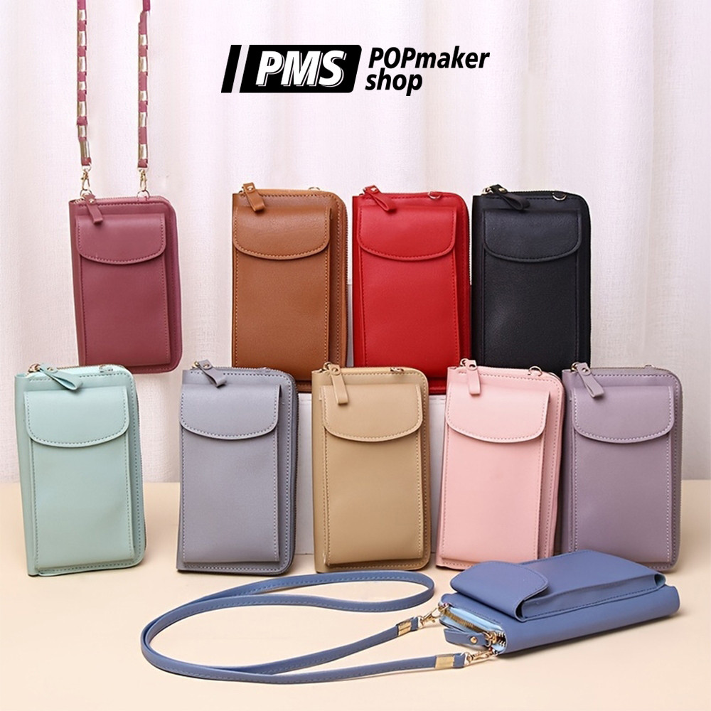 POPmaker shop Tas Selempang Dompet Panjang Wanita Q5006 / Tempat HP Import​ - Real Pict, Tas Multifungsi COD