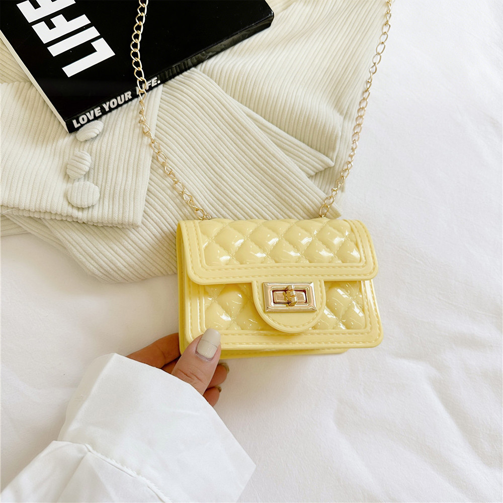 POPmaker shop Tas Selempang Jelly Glossy Polos T111 / Import Real Pict​ - Slingbag dengan Bahan Mengkilap COD - Gambar 3