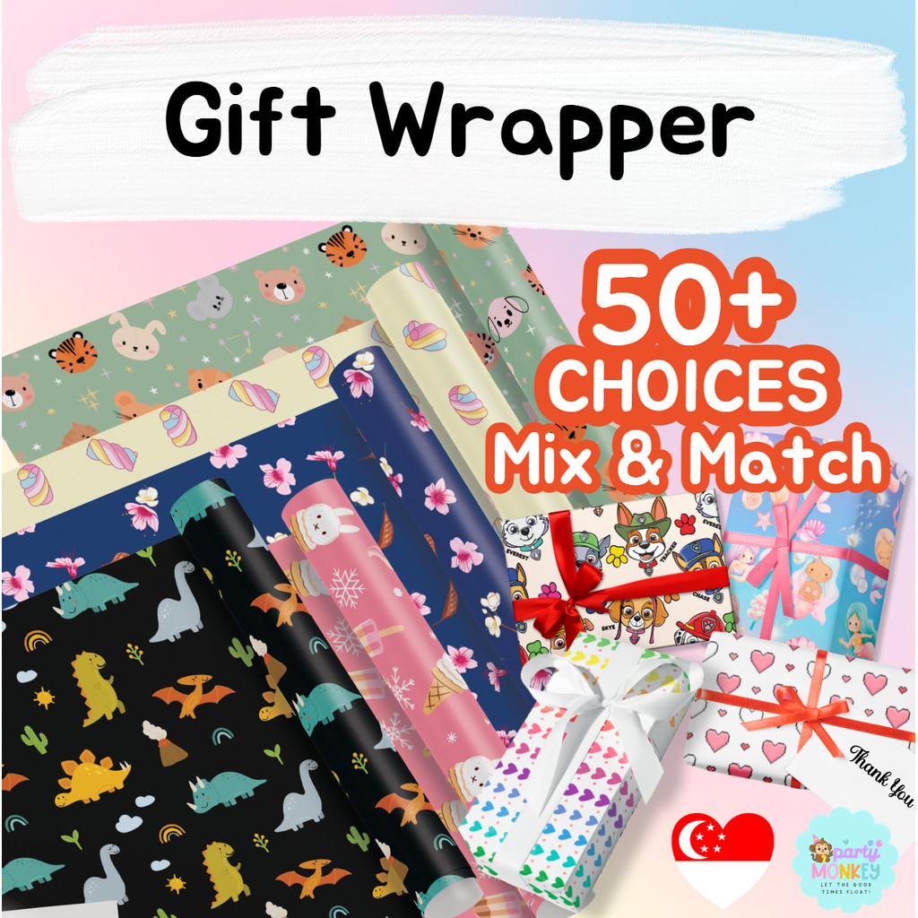 PartyMonkey Gift Wrapper for Birthday Present Party Favour Wrapping ...
