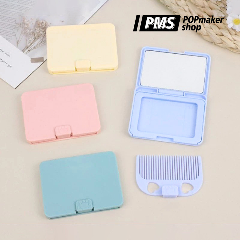 POPmaker Cermin Sisir Lipat Mini Motif Lucu