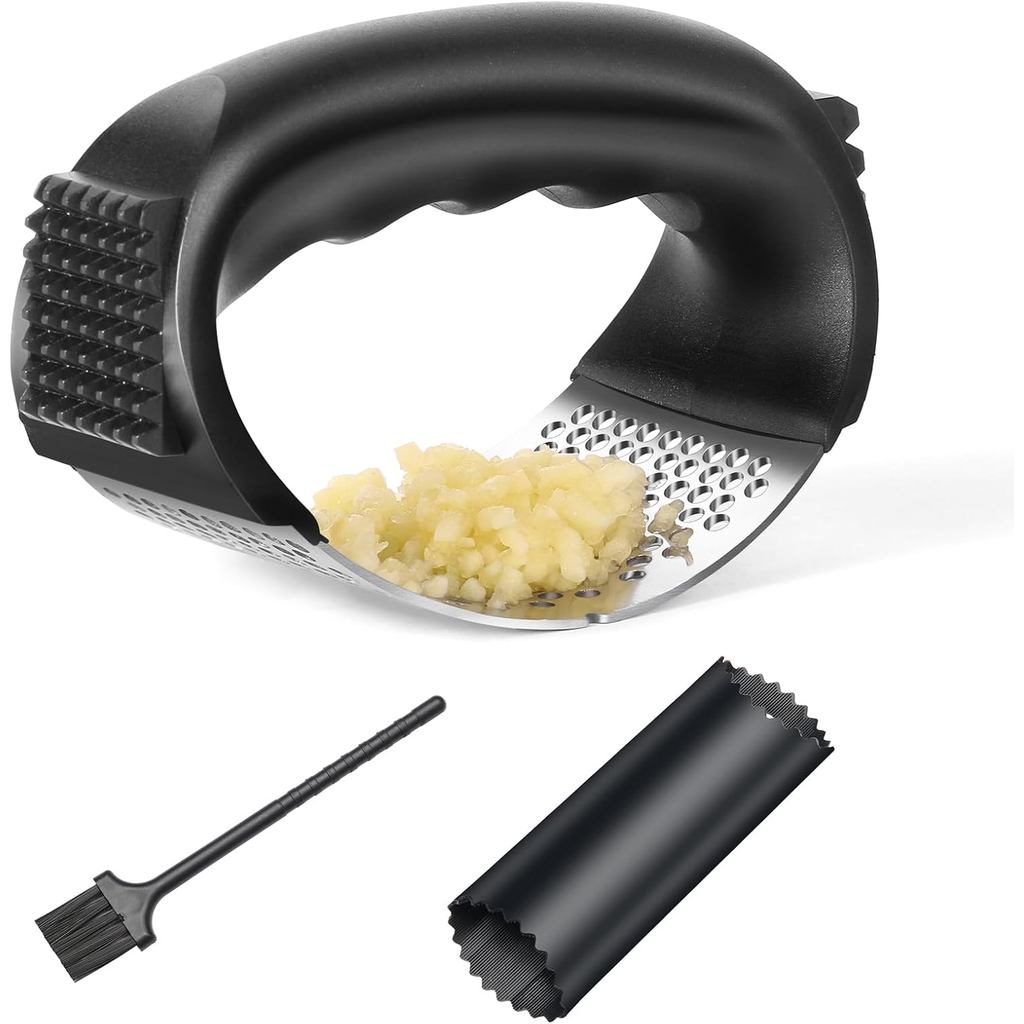 Garlic Press Rocker - Stainless Steel Garlic Mincer, Garlic Chopper ...