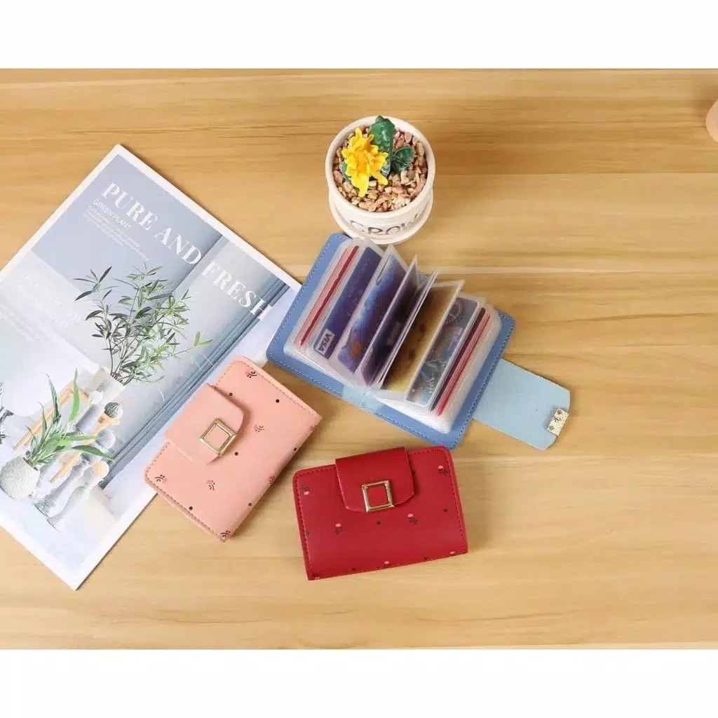 POPmaker shop Dompet Kartu DJ01 - Dompet Kartu / Card Holder Wanita Murah, Desain Minimalis & Ringkas, Bahan Berkualitas untuk Penyimpanan Kartu Sehari-hari COD - Gambar 2