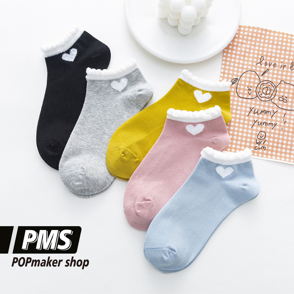 POPmaker Kaos Kaki Ankle Korea Lucu Nyaman