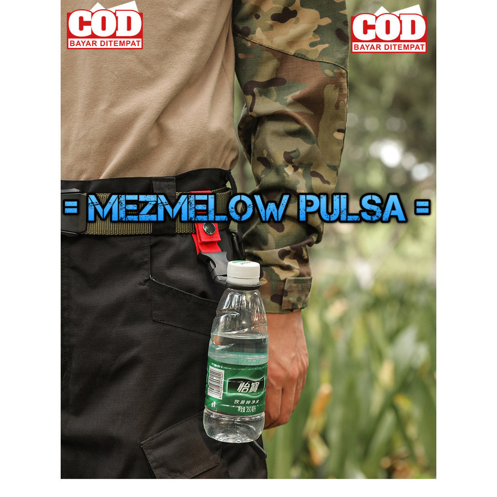 Mineral Bottle Hanger / Gantungan Botol Minum Buckle Hook Backpack Bottle Hanger Holder Botol - Gambar 4