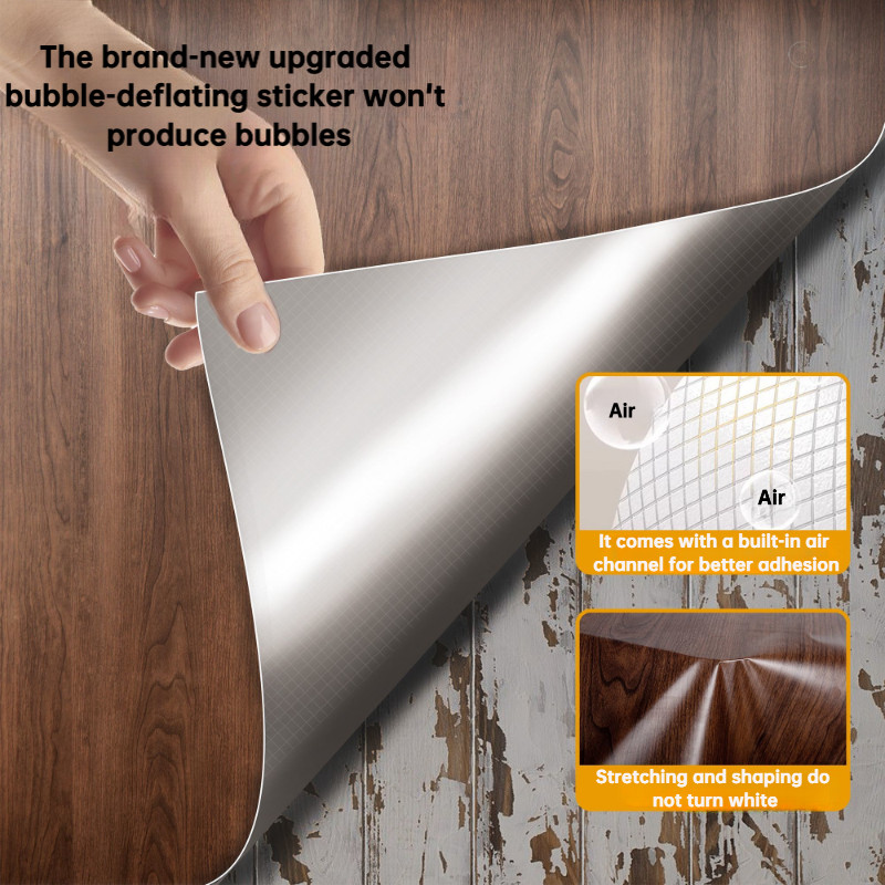 Thickened Wood Grain Self-Adhesive Sticker Wood Veneer Boeing Soft Film ...