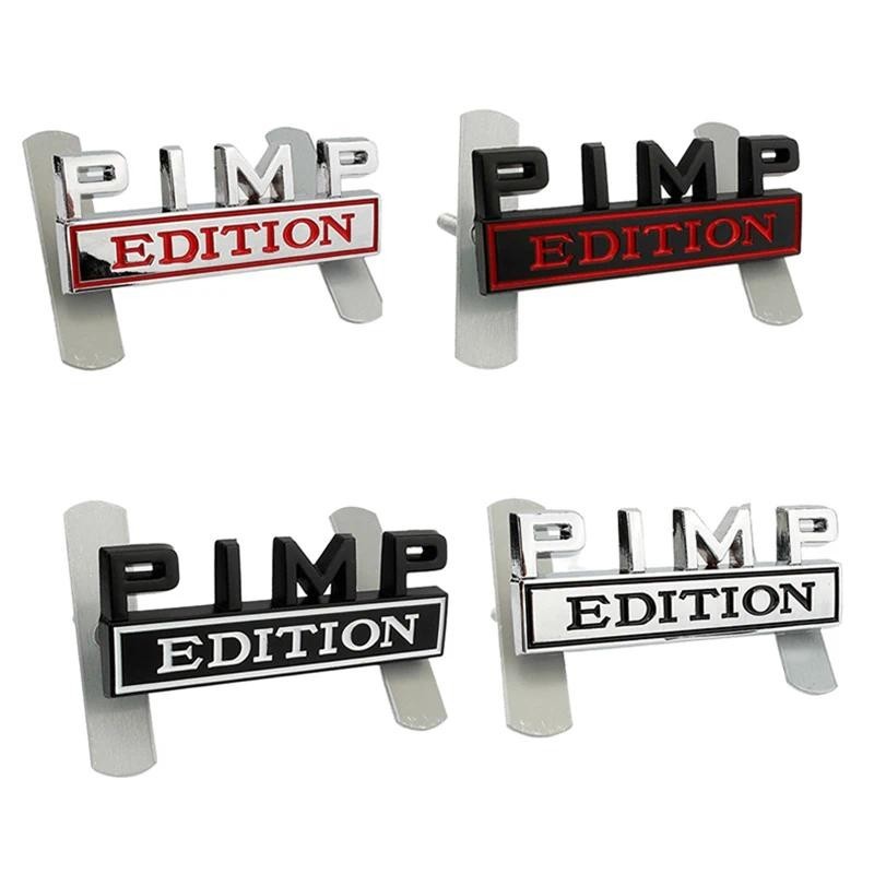 Car 3D Metal Chrome Decals Sticker Emblem PIMP EDITION Badge Car Tail ...