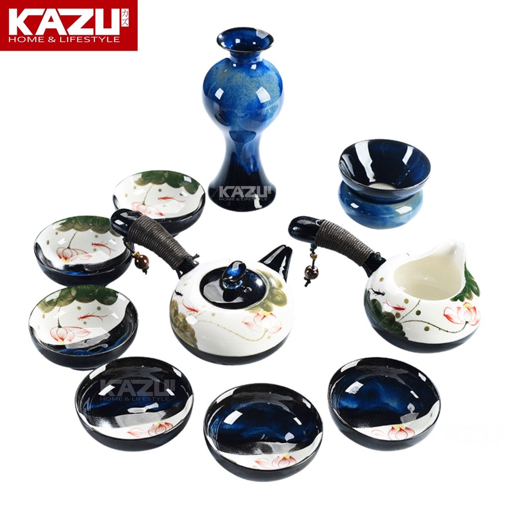 PUSAT17 CHINESE TEAPOT SET K10 LUXURY LOTUS MOTIF TEA POT MEWAH SET HADIAH KADO SPECIAL SOUVENIR GIFT BOX